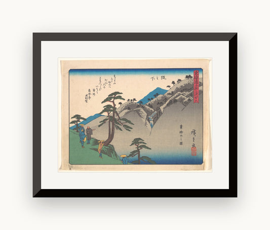 Sakanoshita, din seria „Cele 53 de stații ale drumului Tōkaidō" — Utagawa Hiroshige