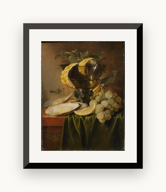 Natură moartă cu un pahar și stridii — Jan Davidsz de Heem