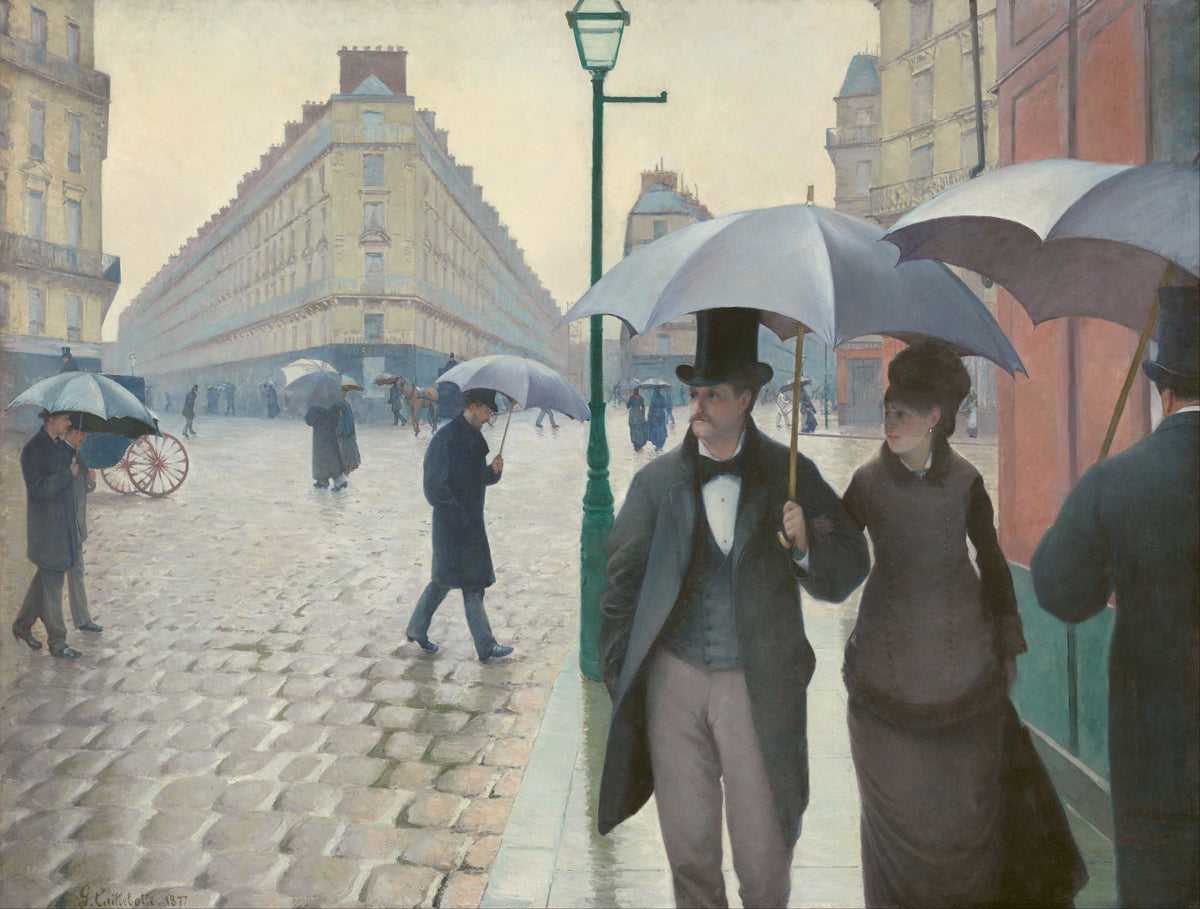 Stradă din Paris; zi ploioasă — Gustave Caillebotte
