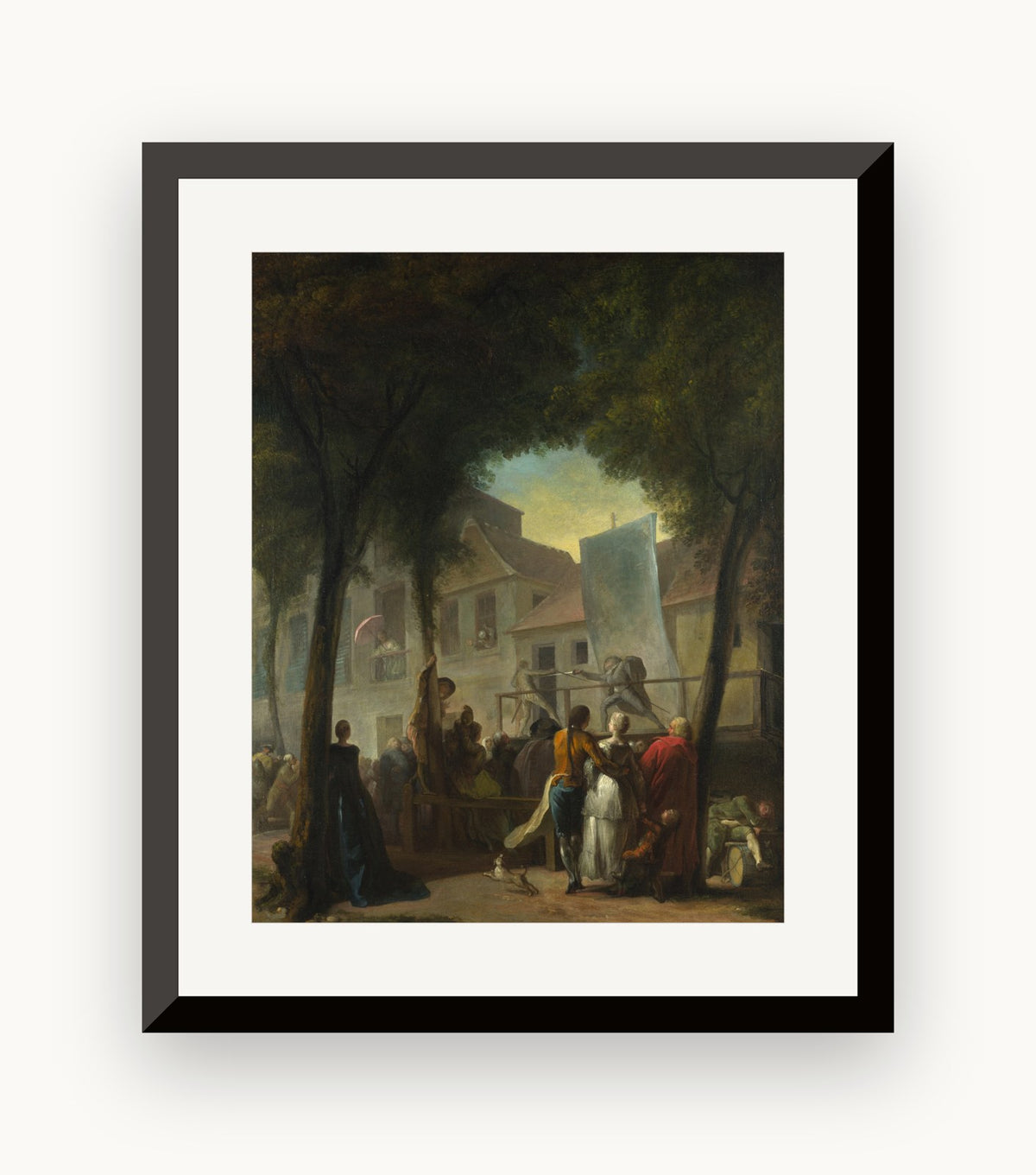 Un spectacol de stradă la Paris — Gabriel de Saint-Aubin