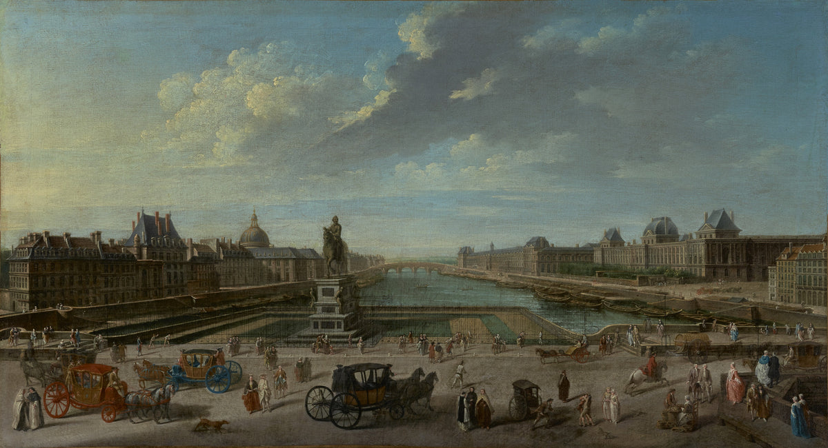 Vedere a Parisului de pe Pont Neuf — Nicolas-Jean-Baptiste Raguenet
