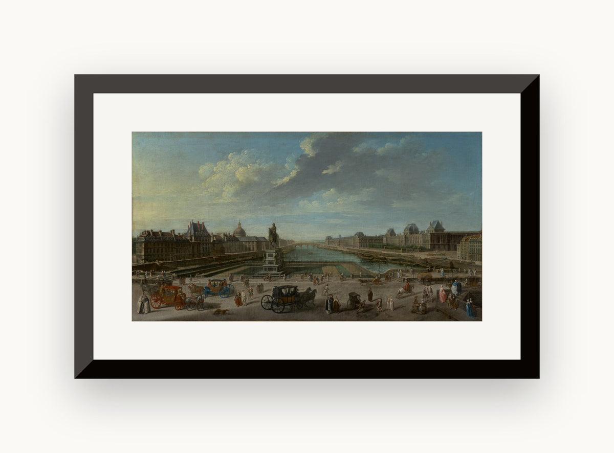 Vedere a Parisului de pe Pont Neuf — Nicolas-Jean-Baptiste Raguenet