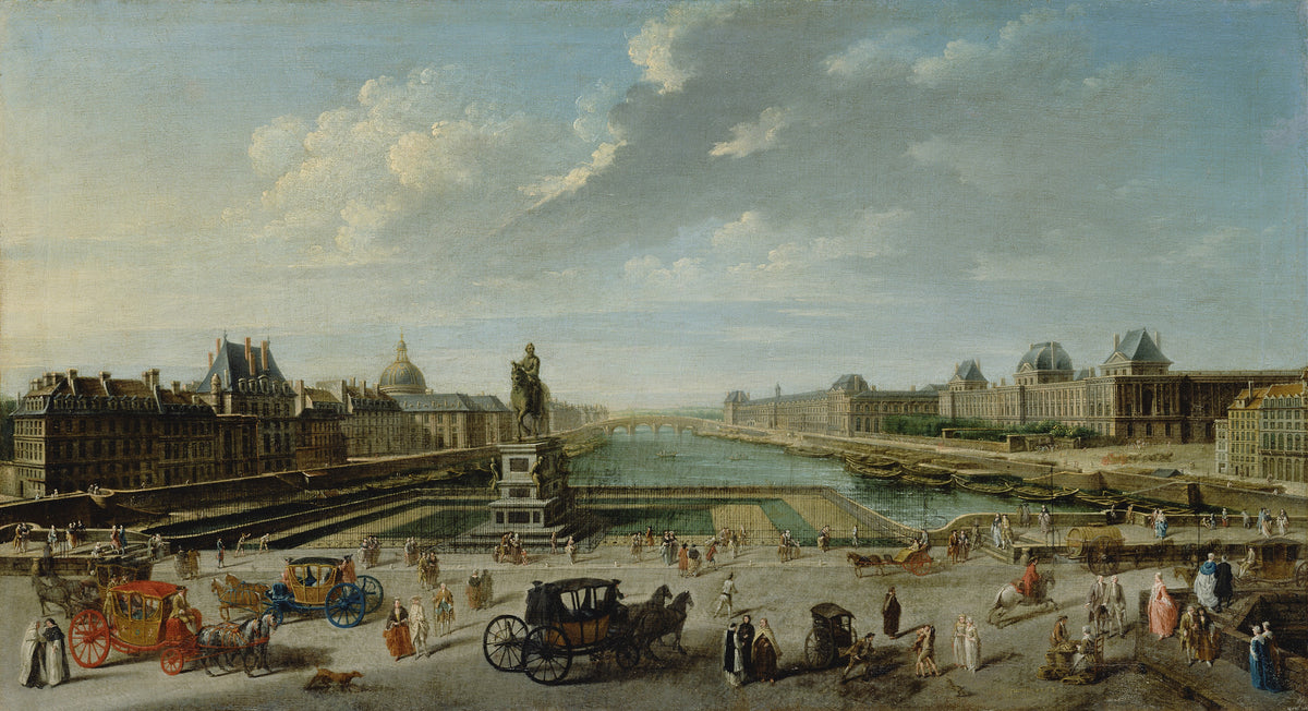 Vedere a Parisului de pe Pont Neuf — Nicolas-Jean-Baptiste Raguenet